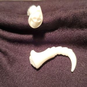 White skull Tapers 1 pair ear plugs body piercing jewelry 2 gauge, 6mm